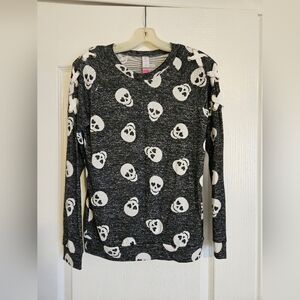 No Boundaries Black and White Patterned Sweater